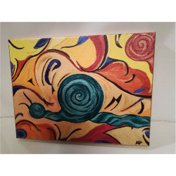 HUILE SUR TOILE ESCARGOT 