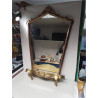 MIROIR STYLE LOUIS XV BORD DORÉ AVEC CONSOLE 