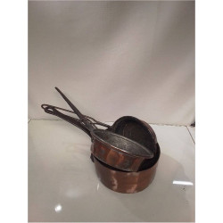 LOT CASSEROLES CUIVRE 