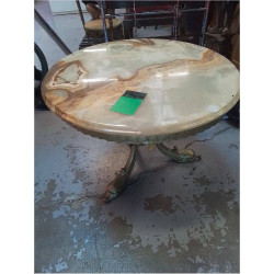 TABLE BASSE ONYX ET BRONZE 