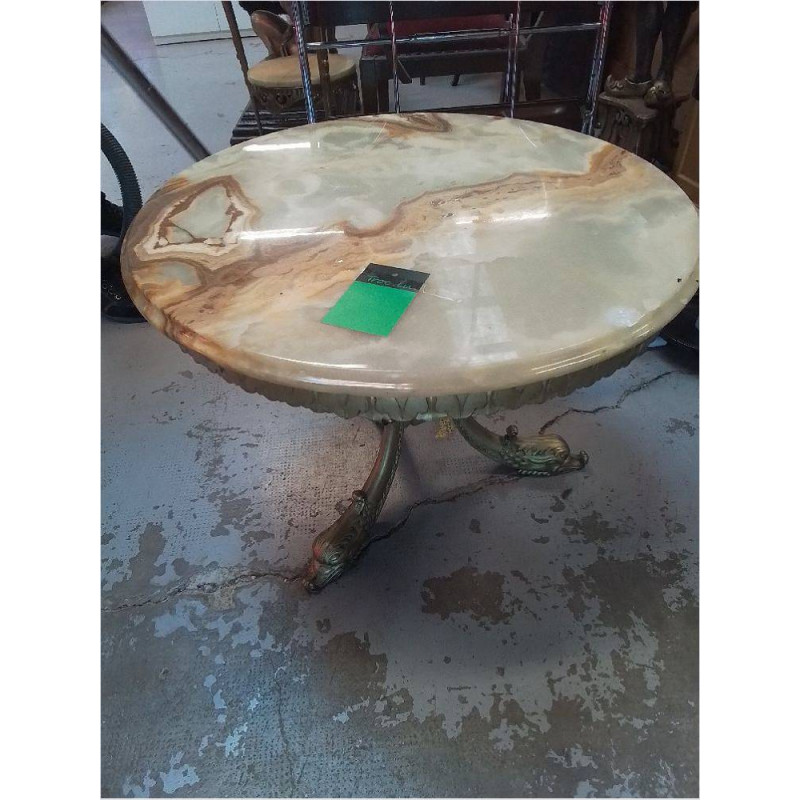 TABLE BASSE ONYX ET BRONZE 