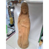 STATUE EN BOIS SIGNÉ NR 