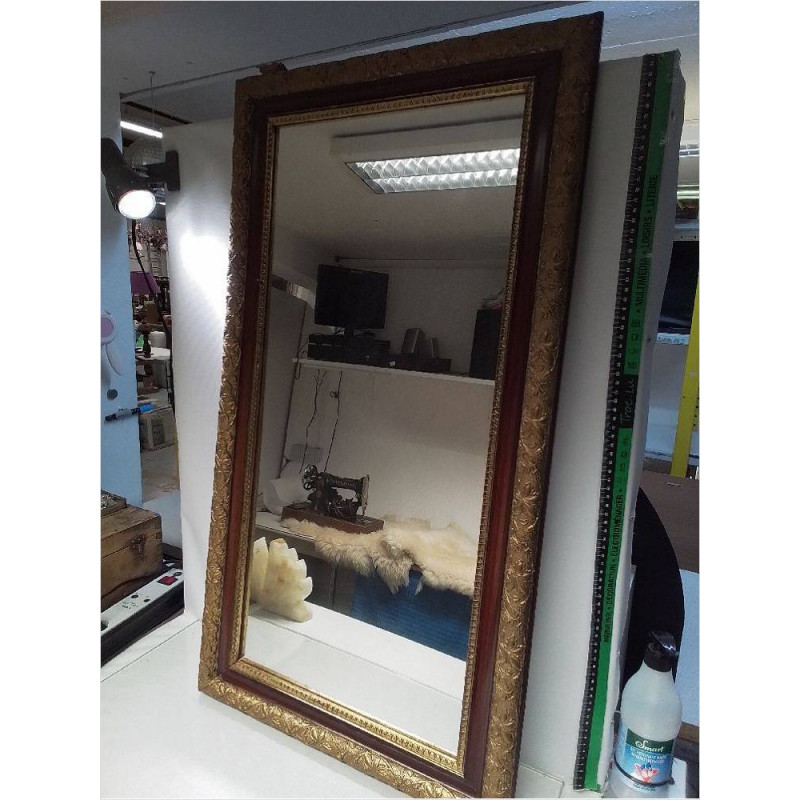 MIROIR RECTANGULAIRE BORD DORÉ 