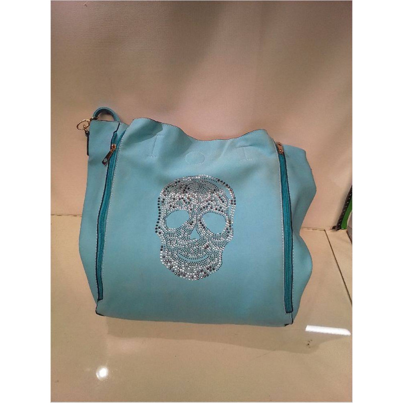 SAC BLEU TETE DE MORT 