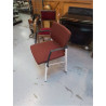 FAUTEUIL BLANC ET BRUN AHREND