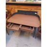 BUREAU DESIGN DE CHEZ HARTO PLACAGE NOYER 2 TIROIRS 