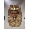 STATUE PHARAON BOIS SCULPTÉ DORÉ 