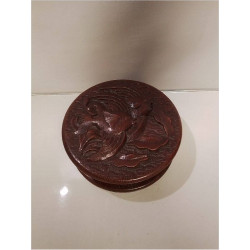 BOITE BOIS SCULPTÉ RONDE...