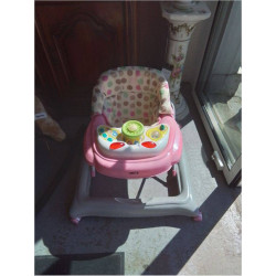 TROTTEUR MICA ROSE BLANC