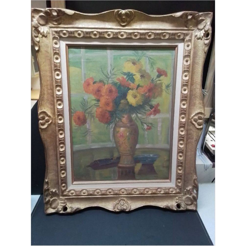HUILE SUR TOILE NATURE MORTE SIGNÉE P.BOYER 