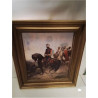 REPRODUCTION CAVALIER CADRE DORÉ 