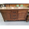 BUFFET BAS CHENE MASSIF ANCIEN 2 PORTES 3 TIROIRS *