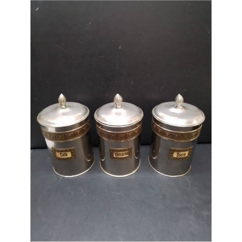 LOT DE POTS A ÉPICES MÉTAL 