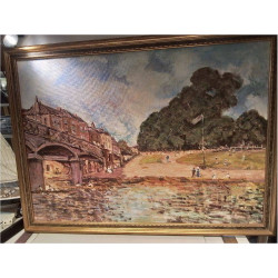 HUILE SUR PANNEAU BORD DE...