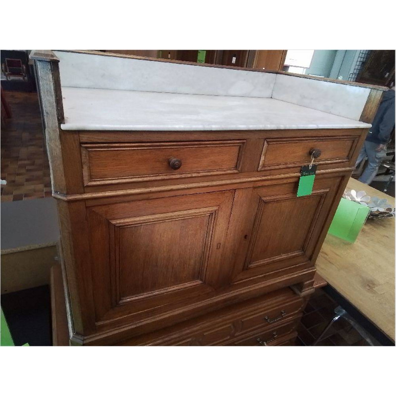 MEUBLE DE TOILETTE MARBRE BLANC 