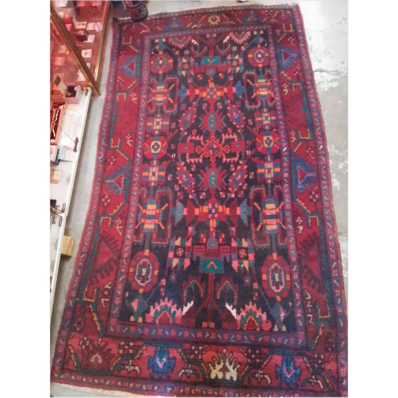 TAPIS TON ROUGE FORME GÉOMÉTRIQUE 235X132