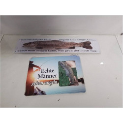 LOT DE 2 PLAQUES TOLE POISSON 