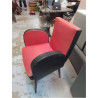 FAUTEUIL RETRO ROUGE SKAI ROUGE 
