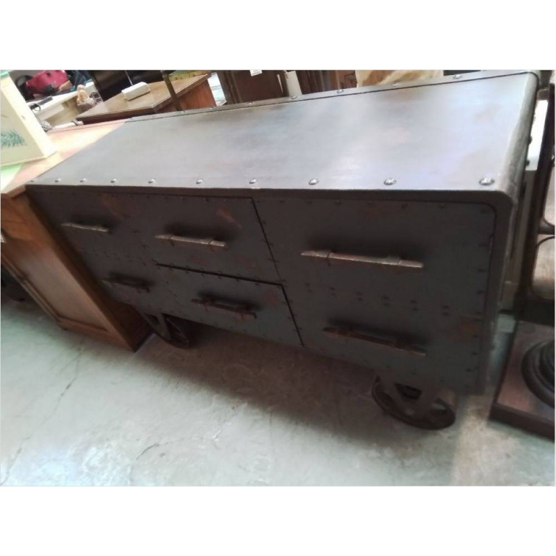 COMMODE STYLE INDUSTRIEL 2 PORTES 2 TIROIRS KARE DESIGN