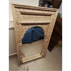 MIROIR BOIS MASSIF SCULPTÉ 