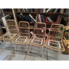 LOT DE 4 CHAISES METAL BLANC 