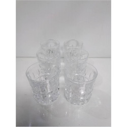 LOT DE 6 VERRES CISELÉS 
