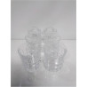 LOT DE 6 VERRES CISELÉS 