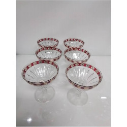 LOT DE COUPES BORD ROUGE