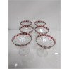 LOT DE COUPES BORD ROUGE