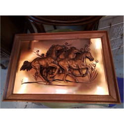 CADRE CHEVAUX CUIVRE
