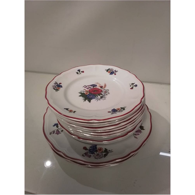 LOT D\'ASSIETTES SARREGUEMINES 