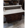 MEUBLE DE TOILETTE 4 TIROIRS DESSUS MARBRE 
