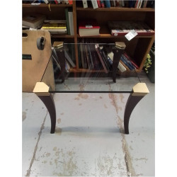 TABLE BASSE VERRE LAITON...