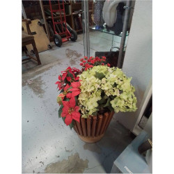 POT DE FLEURS BOIS AVEC...