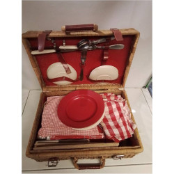VALISE PIQUE-NIQUE ANCIENNE 