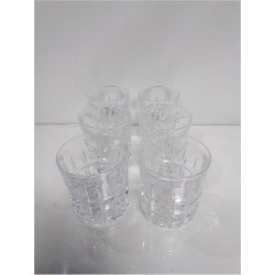 LOT DE 6 VERRES CISELÉS 