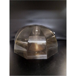 PLAFONNIER VINTAGE VERRE FUMÉ 