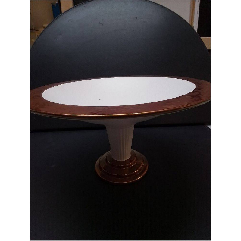 COUPE STYLE ART DECO CÉRAMIQUE BORD DORÉ 