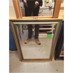 MIROIR BISEAUTÉ BORD BLEU...