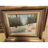 HUILE SUR TOILE PAYSZGE HIVERNAL KUHNER