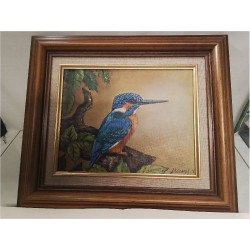 HUILE SUR TOILE OISEAU...