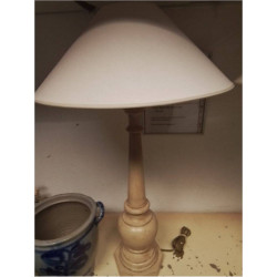 LAMPE A POSER BOIS PATINE BRUN
