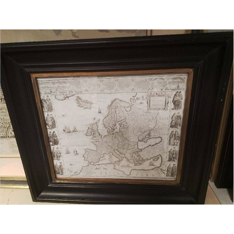 CADRE REPRODUCTION CARTE EUROPE