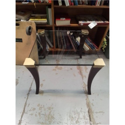 TABLE BASSE VERRE LAITON...