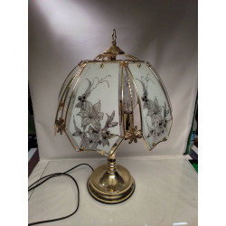 LAMPE METAL ET VERRE...