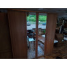 ARMOIRE 4 PORTES EFFET MERISIER 