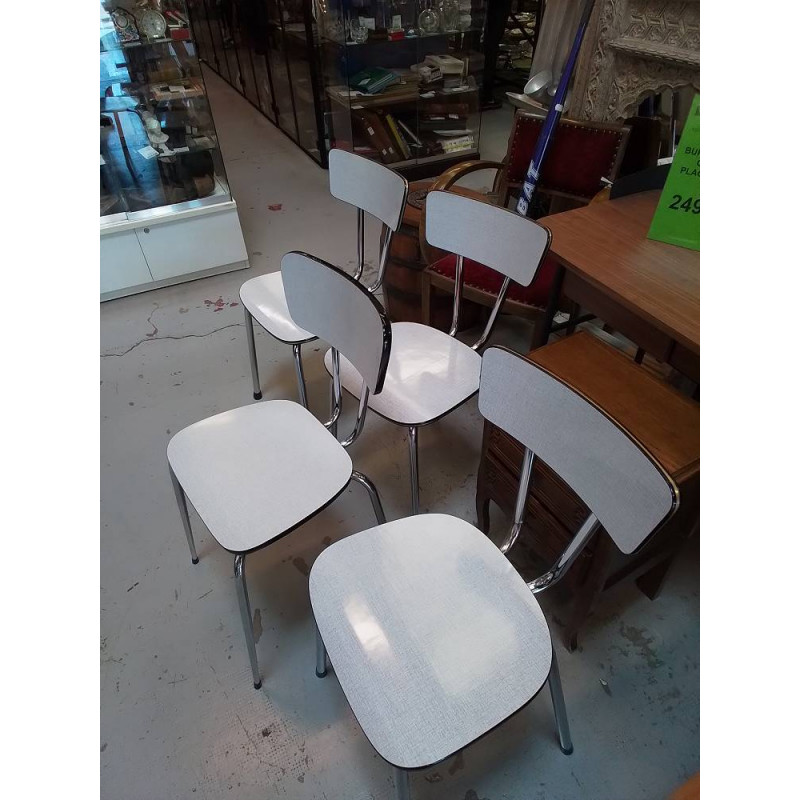 LOT DE 4 CHAISES FORMICA 