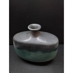 VASE TERRE CUITE VERT ET GRIS 