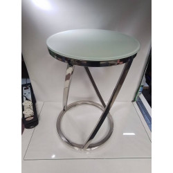SELLETTE METAL ET VERRE RONDE