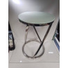 SELLETTE METAL ET VERRE RONDE